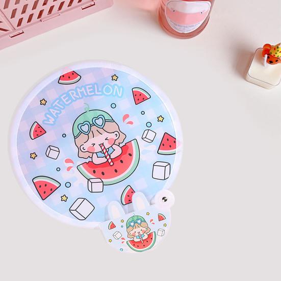 Красивый круглый подарок Colorfast Милый летний складной веер Дорожные принадлежности Ручной веер