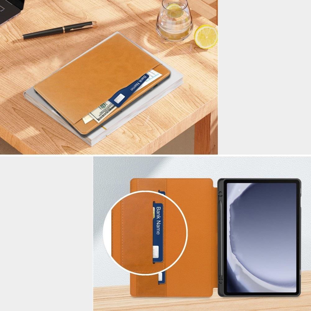 Samsung Galaxy Tab A9+ Case, Business Card and Pen Slot, Brown