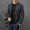 Men's Autumn/Winter 2024 Hong Kong Style Slim Fit Suit Jacket for Business, Weddings, and Formal Events.