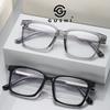 High-End Korean Fashion Square Frame Acetate Eyeglasses for Women and Men, Myopia Compatible