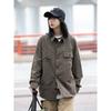 2024 Letter Long Sleeve Shirt Japanese Hong Kong Style Ins Loose Shirt Boys Summer Trendy Versatile Casual Coat