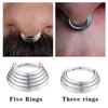 Comfortable Wear Sturdy Alloy Nose Piercing Rings Featuring Unique Three and Five Layer Bell Styles Stylish Outfits