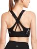 Регулируемый спортивный бюстгальтер Yvette с передней застежкой, без косточек, с интегрированным узором, размер XL, черный, женский, с поддержкой, защитой от подпрыгивания, перекрестной спинкой, влагоотводящий, быстросохнущий,