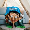 Personalized Custom Name Blanket - Mr. Bean Print Design,Blanket for Sofa,Bed,Travel,Camping - Soft and Warm, Great Gift