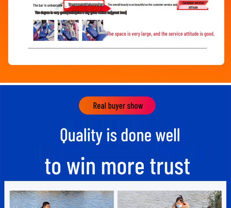 Прочная надувная резиновая лодка-каяк с жестким дном для рыбалки и спасения на воде