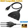 3-Port HDMI-Compatible Switcher Selector 4K/1080P with 1.8FT HDMI-Compatible Cable 3 in 1 Out for PS4 Xbox DVD Player Fire Stick