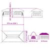 Pop up Party Tent 575 x 288 x 245 cm Beige Oxford Fabric