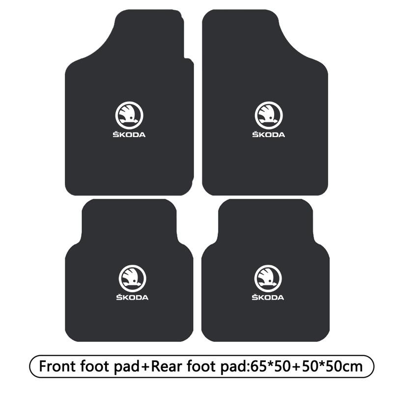ZPMG6 For Skoda Octavia A7 Vrs Fabia Superb Rapid Kodiaq Karoq Car Front & Rear Automotive Carpet Non-slip Floor Mat Auto Accessories