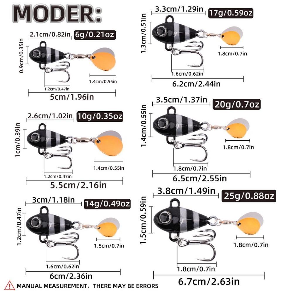 2 шт. Колеблющиеся блесны с вибрацией VIB Вращающийся хвост Ложка Рыболовная приманка Подледная рыбалка