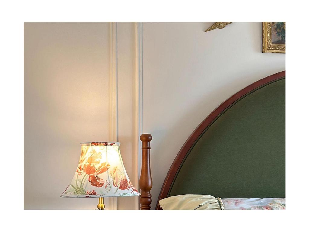 Роскошная французская лампа середины века в стиле ваби-саби: Ретро вышитый настольный светильник для гостиной или спальни