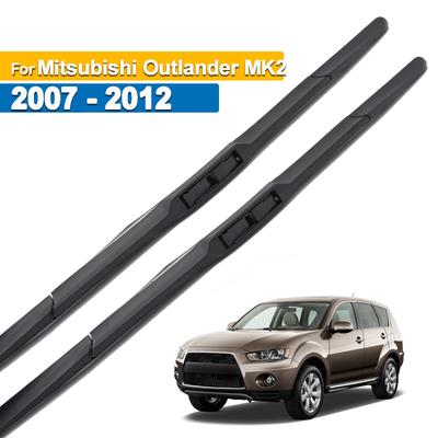 Передние гибридные дворники для Mitsubishi Outlander MK2 2007 - 2012, щетки для лобового стекла, 24"+21"