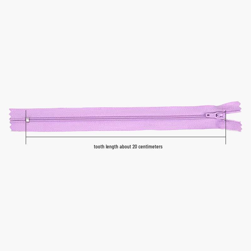 Three Force Short 20CM Nylon Zipper for Dress Pants - Colored Closed-End Fly Zipper Fabric Accessory