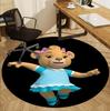 Bananas in Pyjamas Pattern Round Rug, Indoor/Outdoor Mat, for Picnic, Gameroom, Bedroom, Office, Living Room, Home Decor Carpet, Birthday Gift