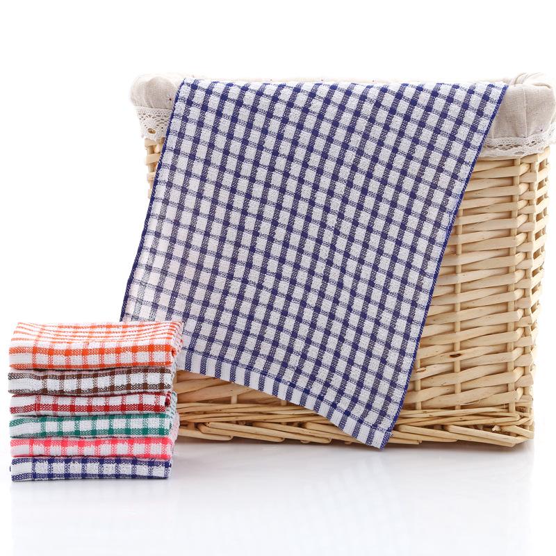 6Pcs Cotton Kitchen Towel Absorbent Clean Dish Towels Kichen Cleaning Supplies