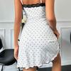 Casual Home Sexy Heart Print Sweet Suspender Nightdress For Women