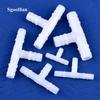 10Pcs/Lot 4~25mm White PE Tee Connector Aquarium Tank Adapter Air Pump Hose Pagoda Joints Garden Irrigation Water Pipe Connectors 3-Ways Hose Joint
