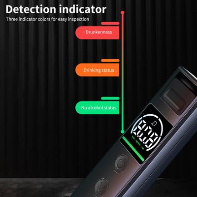 Портативный тестер алкоголя Бесконтактный высокоточный тестер алкоголя 3 цвета индикатора Дисплей