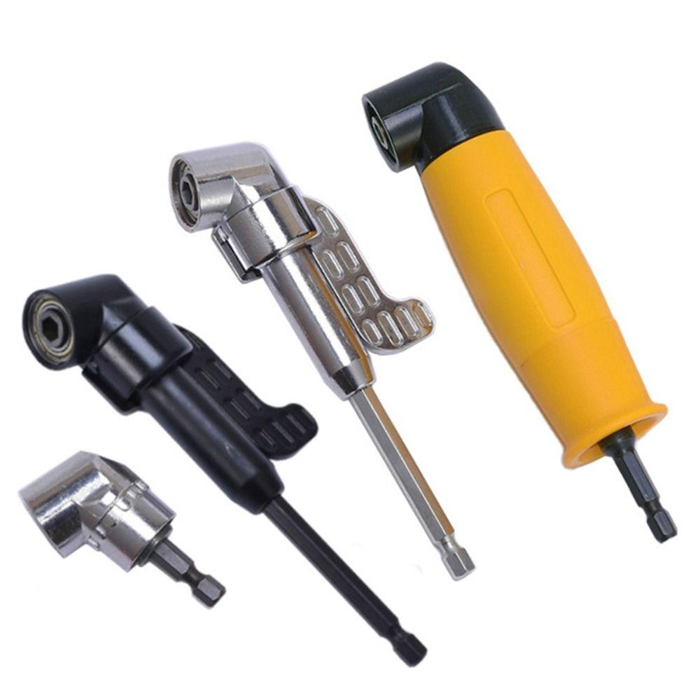 Short/Long Chuck Adapter Holder 105/90 Degree Angled Screwdriver Extension Bit  Tight Space