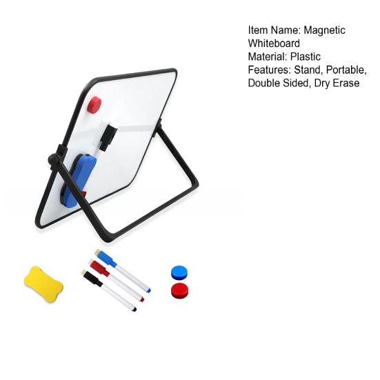 Магнитная доска для сухого стирания Yousheng со стойкой Настольная двусторонняя белая доска с маркерами ластиком магнитами для дома офиса школы детского рисования
