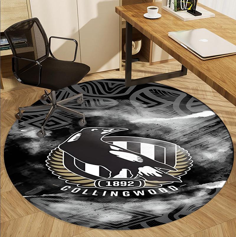 Football Club Pattern Round Rug, Indoor/Outdoor Mat, for Picnic, Gameroom, Bedroom, Office, Living Room, Home Decor Carpet, Birthday Gift