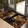 1Pcs Leopards Pattern Floor Mat Modern Kitchen Polyester Rug Non-Slip Colorful Indoor Carpet, For Home Bathroom Bedroom Living Room Decor