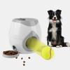 2 in 1 Dog Pet Interactive Toy Tennis Ball Launcher Automatic Throwing Training Reward Machine Fun Feeding Machine Pet Supplies