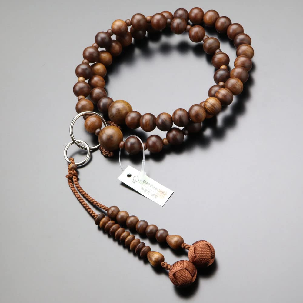 Четки секты Дзёдо для мужчин Санма Дзёдо сандаловое дерево Намиканы санскритские четки Тэнбо Киотские четки Киотские натуральные деревянные двухрядные деревянные