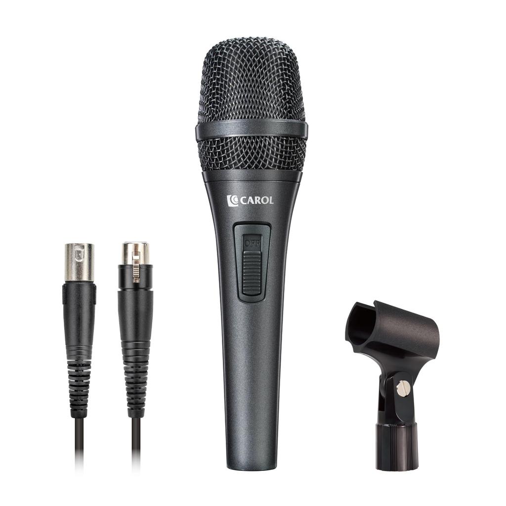 Микрофон CAROL XLR Микрофон Динамический микрофон Кардиоидный Вокальный Караоке Микрофон Однонаправленный для Мероприятий Выступлений Сцены Студии Наружного Вокала XLR