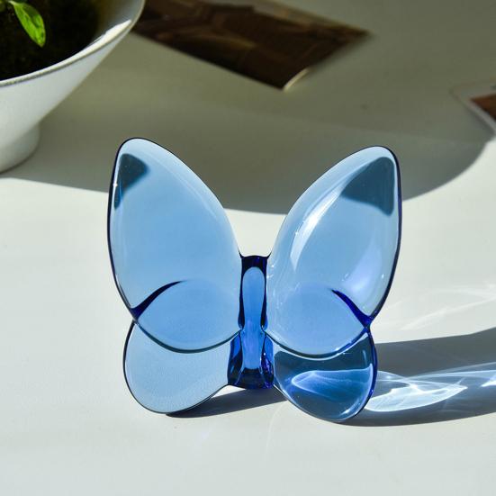 Искусственная хрустальная статуэтка бабочки, мини-статуэтка летающей бабочки, стеклянная бабочка, животное, коллекционная