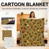 Cute Cartoon Prints Flannel Blanket Throw Blanket