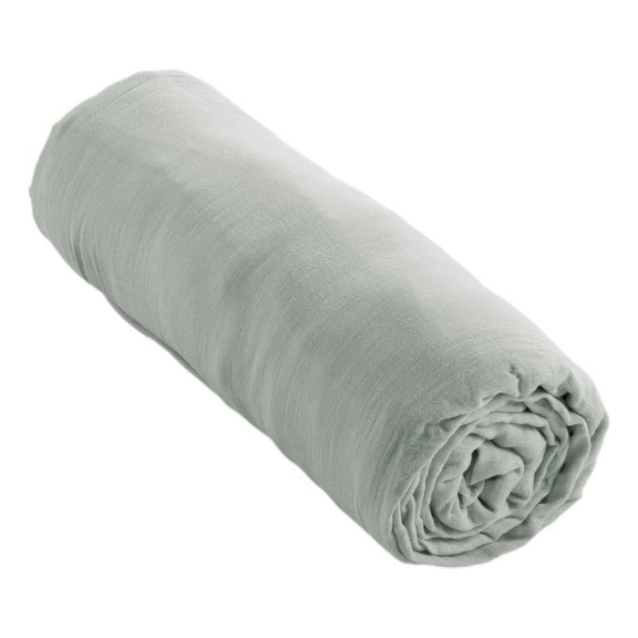 Drap housse "Gaïa" toutes dimensions "Gaze de Coton" - Gaïa Eucalyptus - 140 x 190 cm bonnet de 30 cm - Gaia Eucalyptus -