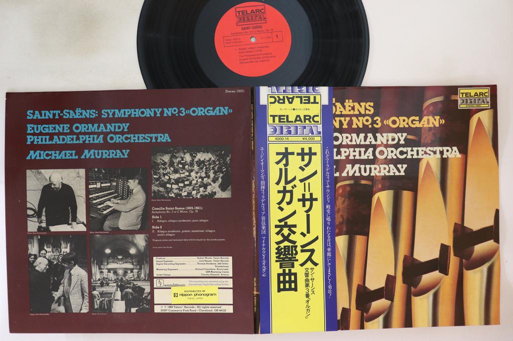 Виниловая пластинка EUGENE ORMANDY PHILADELPHIA ORCHES Камиль Сен-Санс Симфония №. 3 400014 TELARC 1980 Япония Оби Классика Б/у