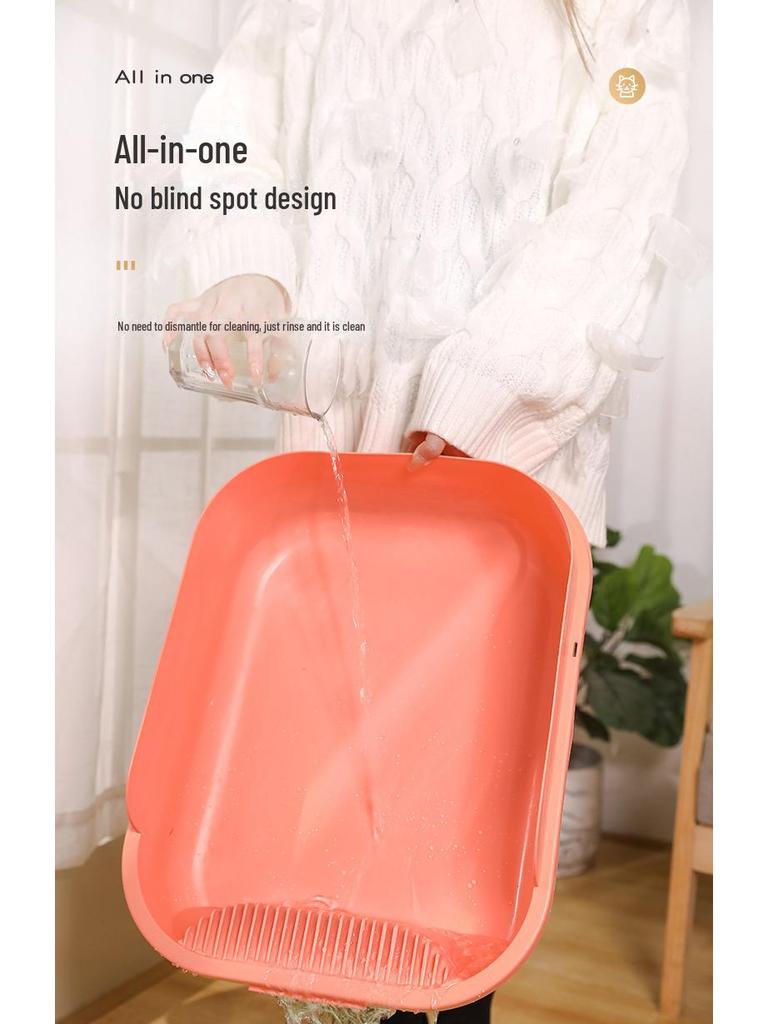 Портативный полузакрытый брызгозащищенный дезодорирующий туалет для кошек