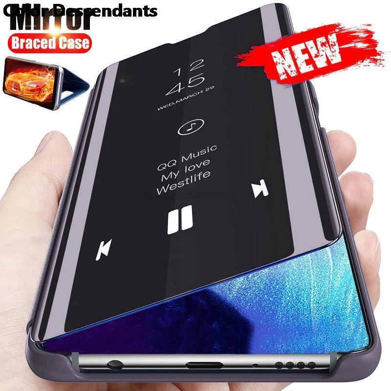Оригинальный смарт-зеркальный флип-чехол для Samsung Galaxy S23 Ultra S22 S21 S20 FE S10 Plus A04 A04S A34 A54 A33 A53 A73 A32 A52 A72