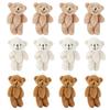12 Pcs Mini Stuffed Bears Comfortable Soft Cute Mini Teddy Plush Toy for Wedding Birthday