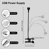 Usb Led Clip On Desk Lamp Reading Book Light Clip-on Night Lights Gooseneck Table Study Read 5v Cold White 360°clip-on For/table