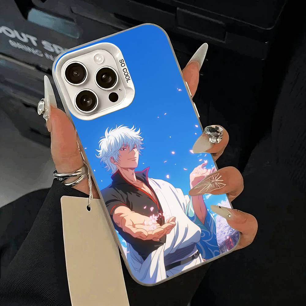 G-Gintama-Гинтоки Саката Чехол для телефона Для iPhone 17 Air 16 15 14 13 12 11 Pro Max Белый Серебристый Жесткая Крышка