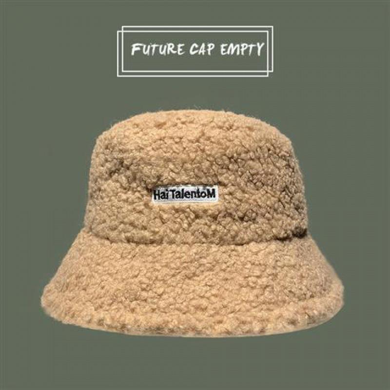 Faux Fur Winter Bucket Hat Women Korean Thickened Warm Wool Hats Bob LADY Panama Outdoor Hiking Fisherman Hat