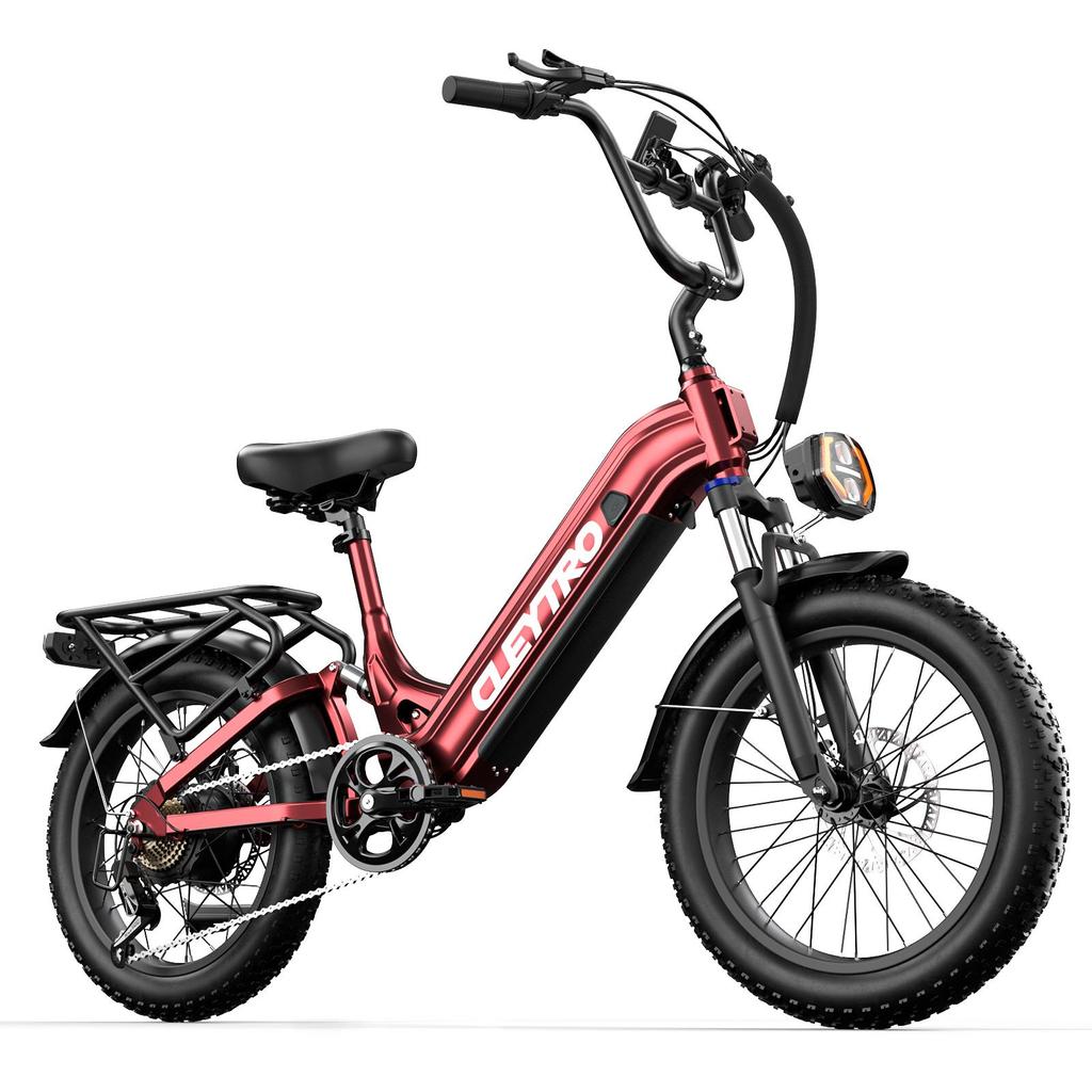 Cleytro XC20 20" Electric Bike, 48V 15.6Ah Battery, Front and Rear Suspension