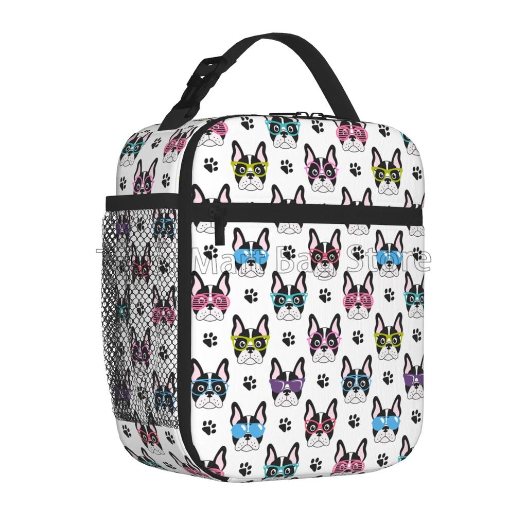 Французский бульдог щенок мордашка изолированный ланч-бокс для работы школы пикника многоразовый портативный термохолодильник ланч-бокс для женщин и детей