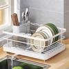 Dish Drying Rack Large Capacity Non-Slip Design Stable Auto-Drain Easy To Install Space-Saving Kitchen Counter Dish Rack