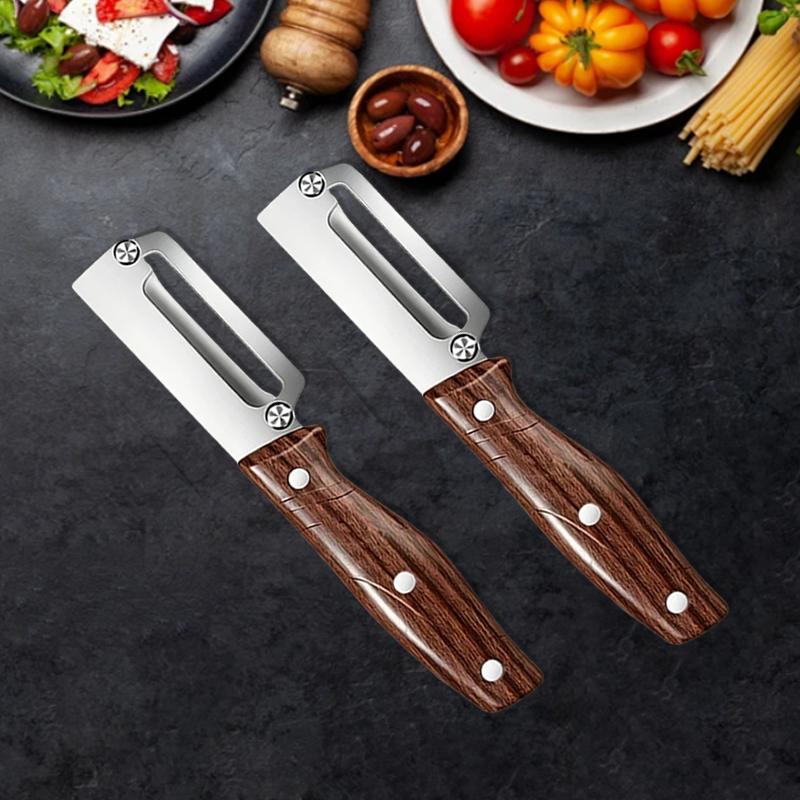 WXCOO Stainless Steel Kitchen Fruit Knife Vegetable Peeler 2-in-1 Bottle Opener Fruit Peeler for Peeling Potato Pumpkins Peeler