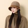 Элегантная шерстяная шляпа-ведро на осень и зиму, женская ретро-шляпа-клош высокого класса, теплая шляпа-панама