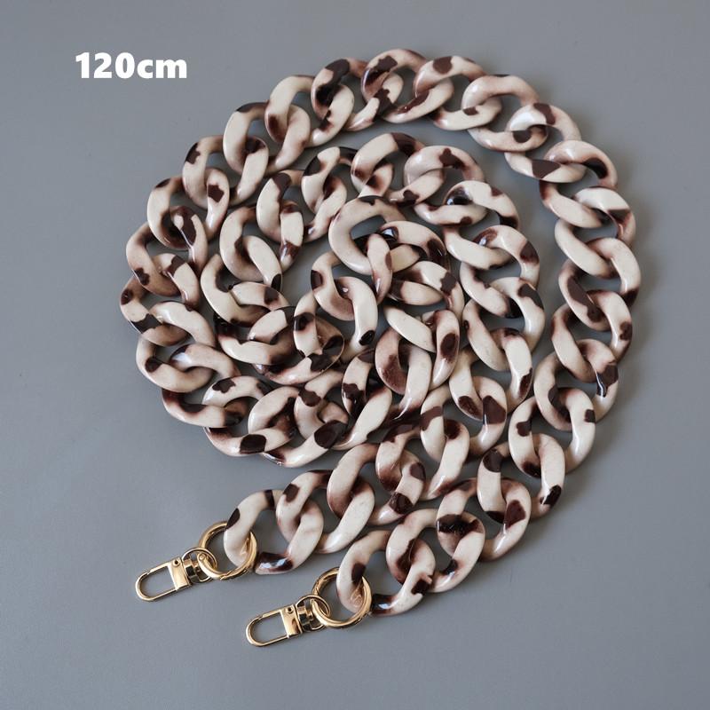 Новый милый аксессуар для телефона, съемные детали, цепочка, белый леопард, через плечо, смола, роскошный шейный ремешок, чехол для телефона, цепочки, акриловая цепочка на плечо