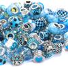 10/20/30 DIY Pcs Assorted European Large Hole Beads, Spacer Glass Beads Rhinestone Metal Macrame Charms Supplies