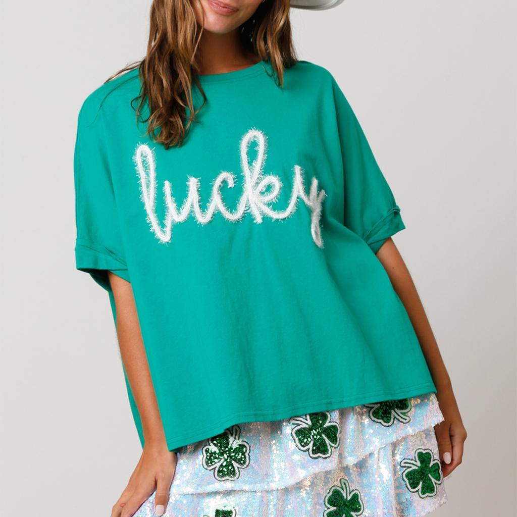 Женские ирландские топы с модным принтом в виде букв и пэчворка, футболки с коротким рукавом и круглым вырезом, блузки, эстетическая одежда