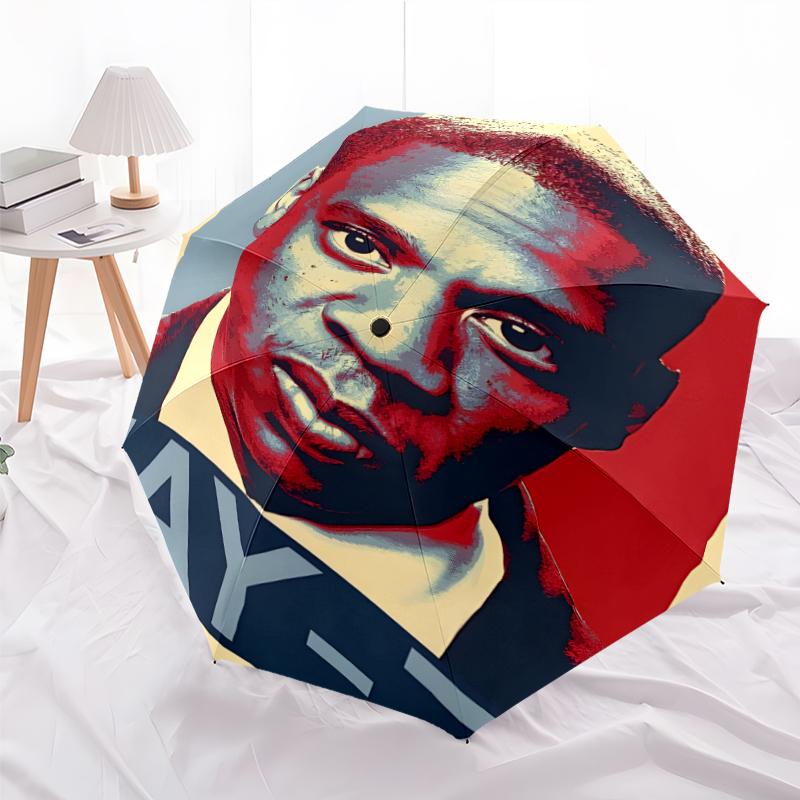 Jay-Z Fashionable Automatic Opening/Closing Folding Umbrella. Portable and Foldable, Ideal for Gift, Travel, and Daily Use.