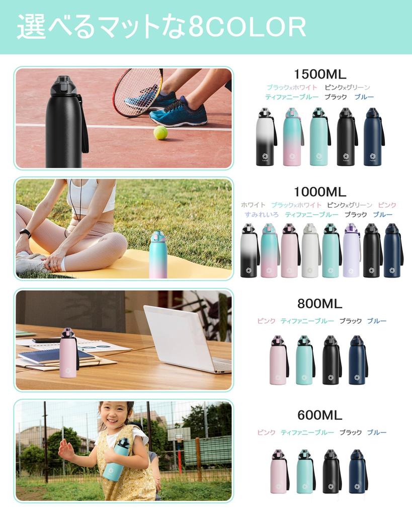 FJbottle 1 Liter Vacuum Insulated Sports Keeps Hot or Cold Drinks Hot or Wide Easy to Stainless Includes Water Bottle Cover and Cleaning Stylish for