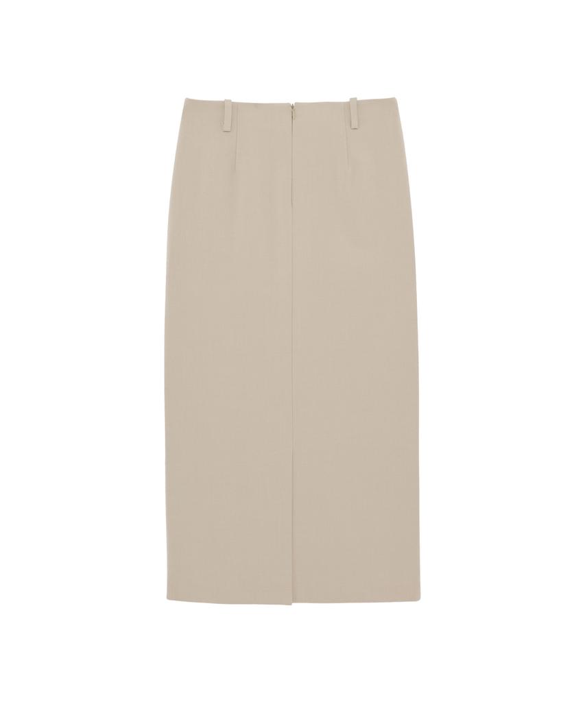 Hye Young Kim Cord Set Tailored H-Line Maxi Skirt - Light Beige