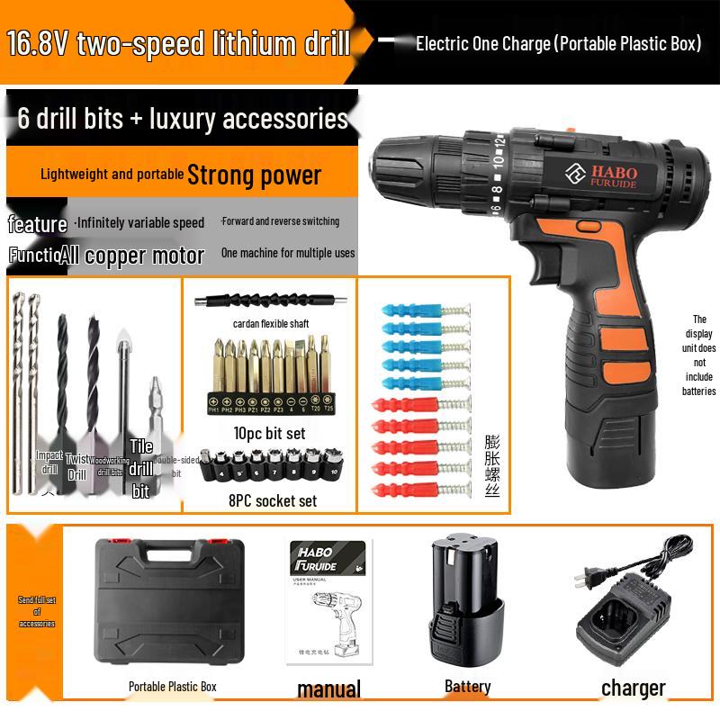 12V Rechargeable Lithium Impact Drill and Electric Screwdriver/Wrench Combo